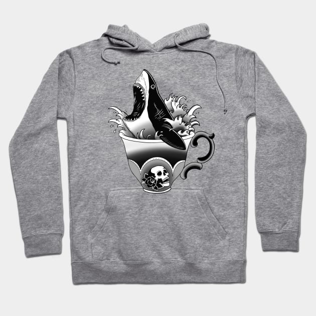 Cup Shark Hoodie by marissafv